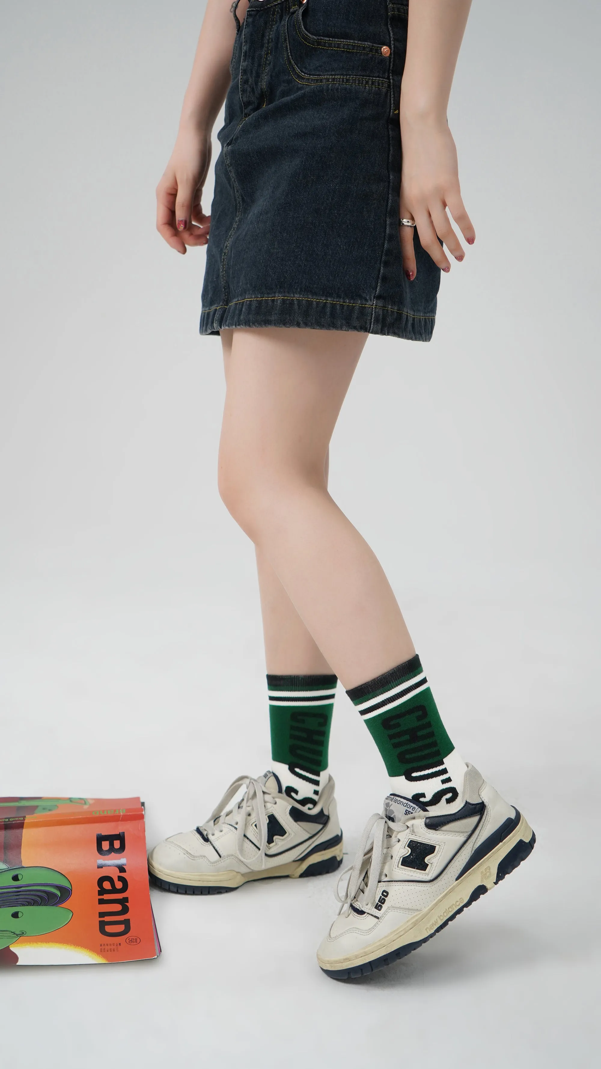Vintage Lined High Socks