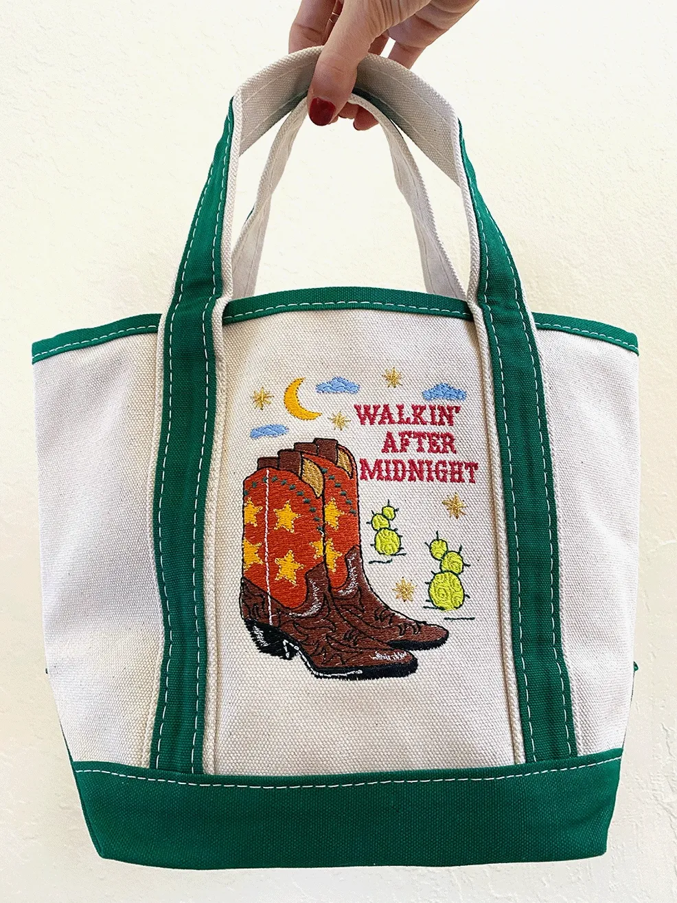 Walkin' After Midnight Mini Canvas Tote
