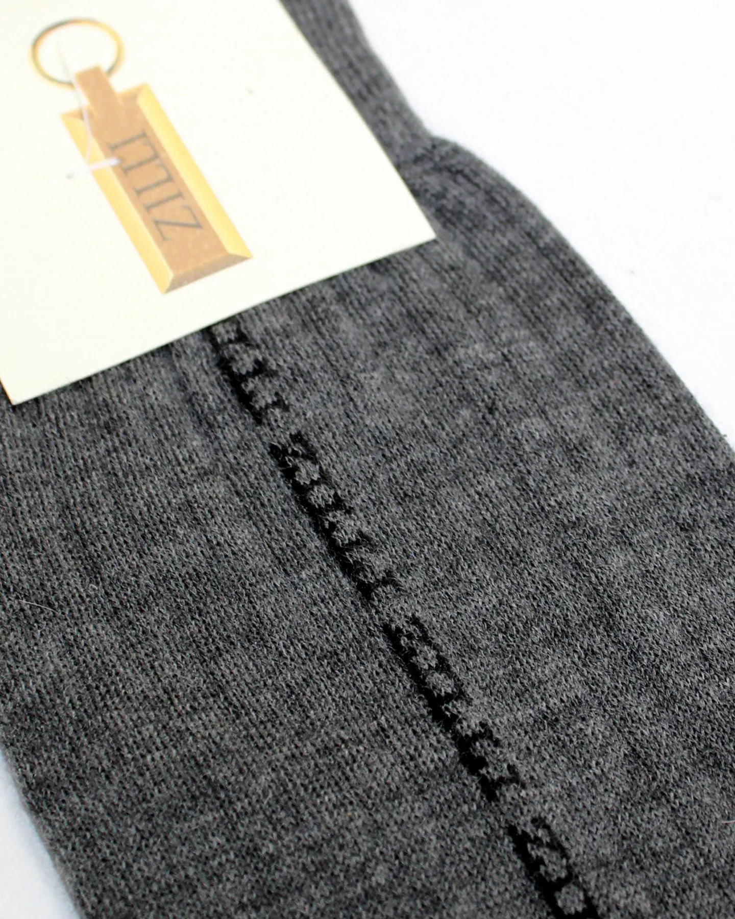 Zilli Cashmere Silk Socks Gray With Zilli Logo - US 10.5/ EUR 44 Mid Calf Men Socks SALE