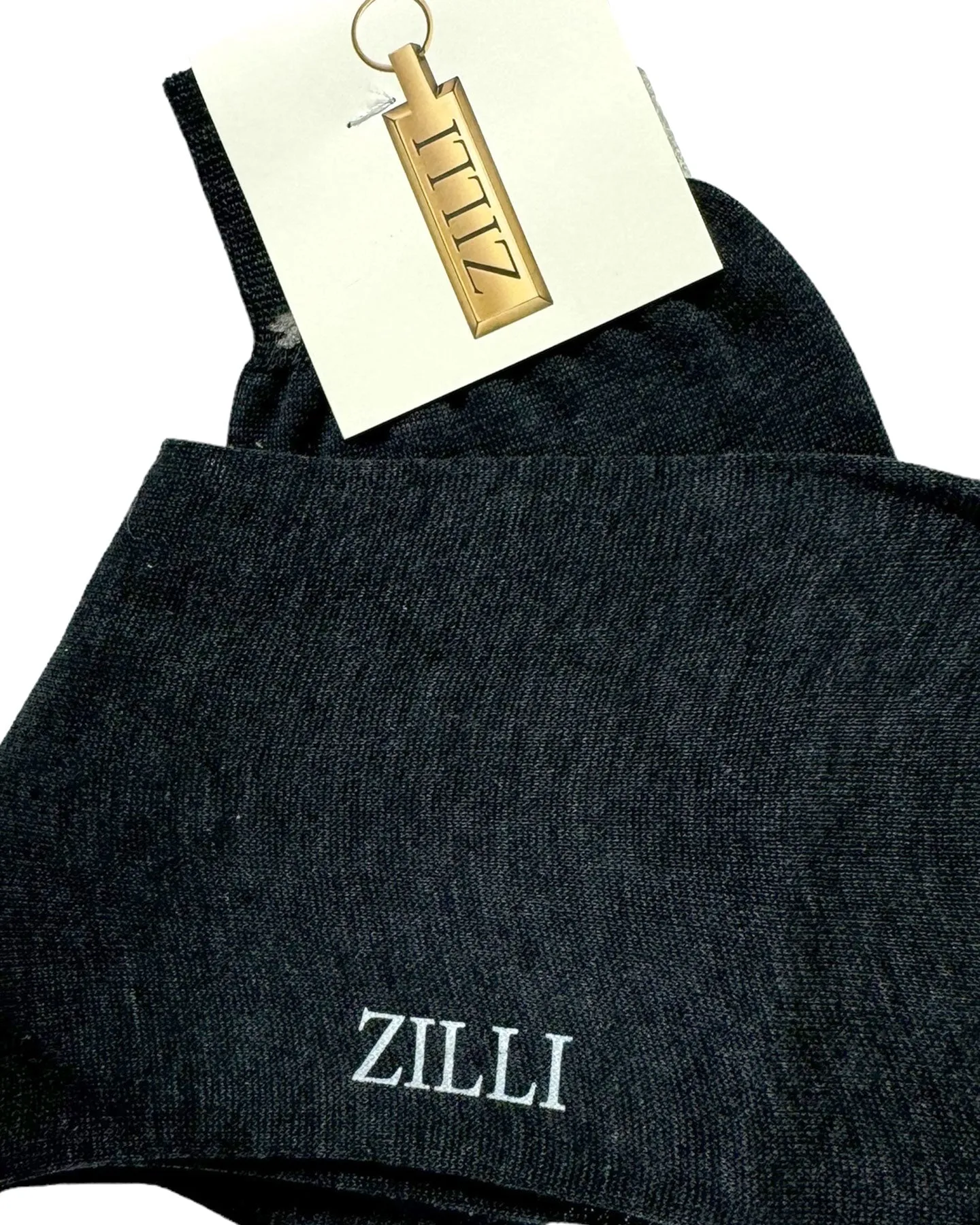 Zilli Socks Charcoal Gray US 9 1/2- EUR 42 1/2 Mid Calf Cotton Men Socks