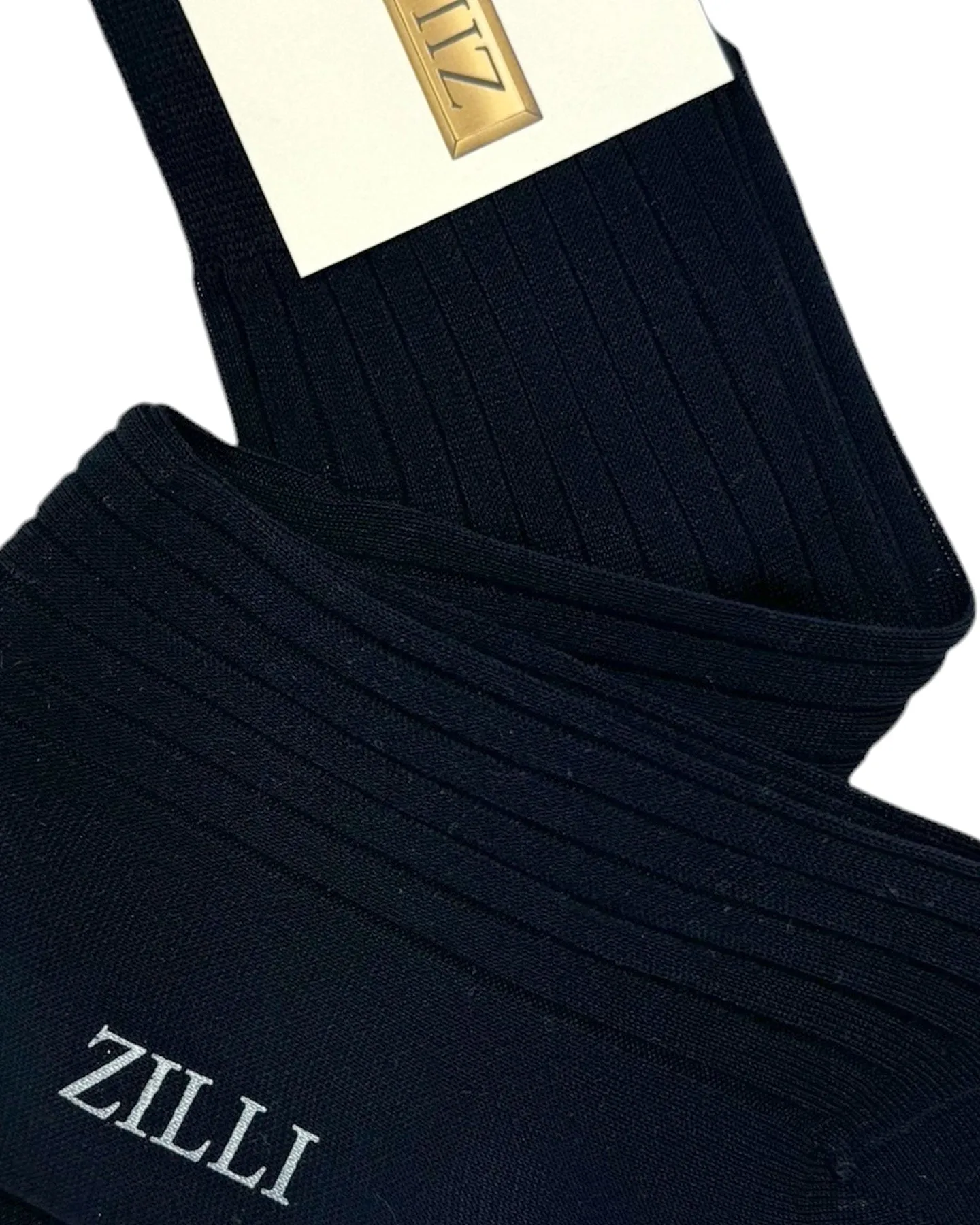 Zilli Socks Dark Navy Ribbed - US 12/ EUR 46 Mid Calf Men Socks SALE